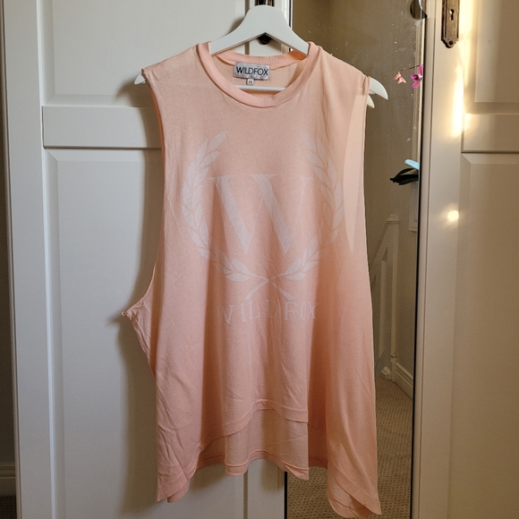 Wildfox oversized peach crest tank top - Picture 2 of 9
